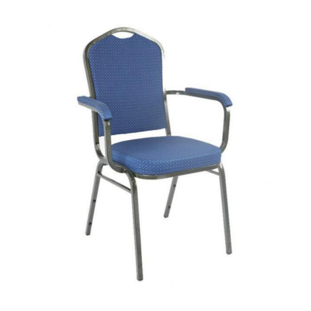 Hot Selling Modern Stackable Banquet Wedding Event Chair Metal Steel Dining Banquet Chair With Armrest (ZG10-009)