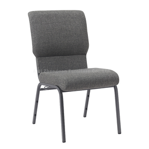 High Quality Cheap 18.50 Inch Wide Fabric Metal Auditorium Chairs Church Worship Chair Stackable (ZG13-002)