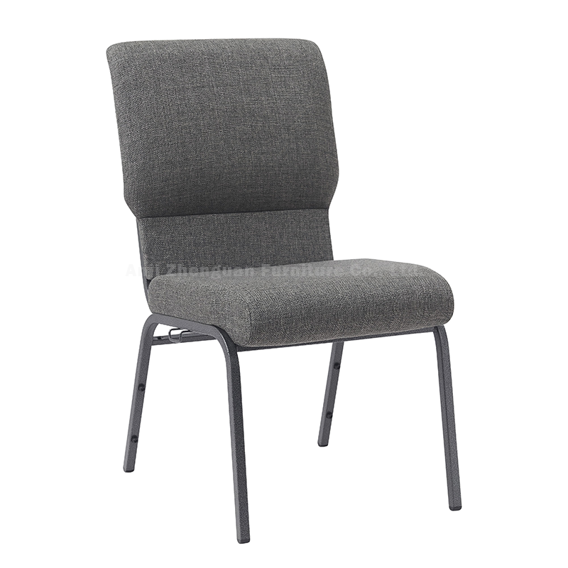 High Quality Cheap 18.50 Inch Wide Fabric Metal Auditorium Chairs Church Worship Chair Stackable (ZG13-002)