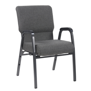 Wholesale Cheap Stackable 20.5'' Wide Gray Church Chair with Armrest for Auditorium Worship(ZG13-009)