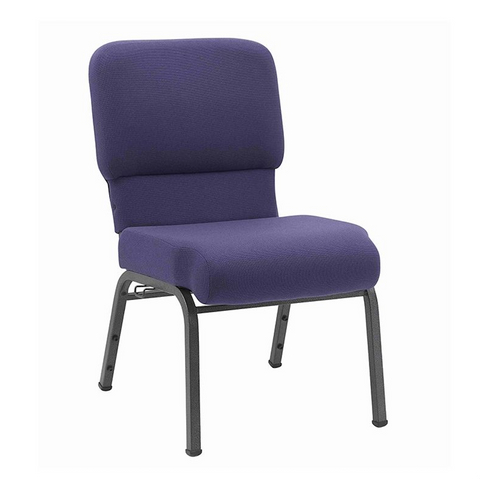 20 Inch Wide Purple Fabric Color Silver Vein Steel Frame Comfy Stackable Church Worship Auditorium Chair (ZG13-007)