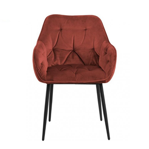 Hot Selling Factory Customized Upholstered Armchair Comfortable Velvet Metal Leisure Chair(ZG23-032)