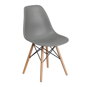 Low Price Stackable Black and Natural Color Restaurant Chair for Home Office (ZG16-058)