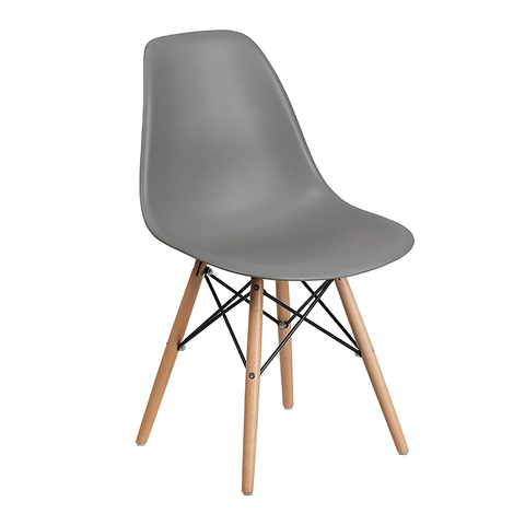 Low Price Stackable Black and Natural Color Restaurant Chair for Home Office (ZG16-058)