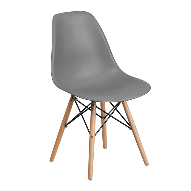 Low Price Stackable Black and Natural Color Restaurant Chair for Home Office (ZG16-058)