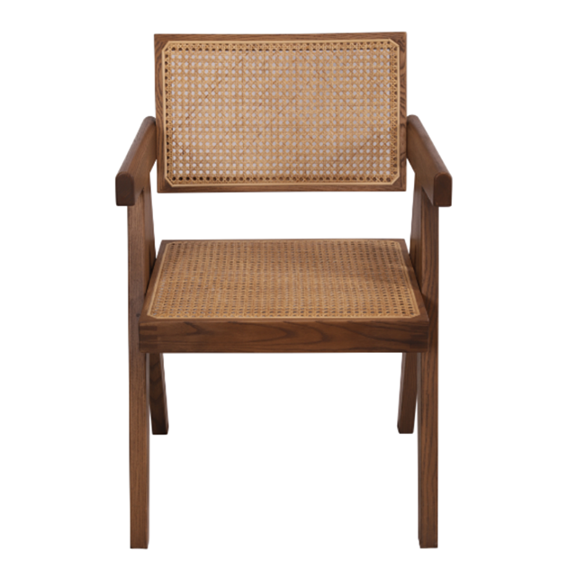 China Factory Supply Wood Rattan Home Furniture Dining Chair with Armrest (ZG16-018)