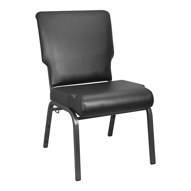 China Wholesale High Quality 21 Inch Wide Black Fabric Metal Auditorium Chair Church Worship Chair (ZG13-003)