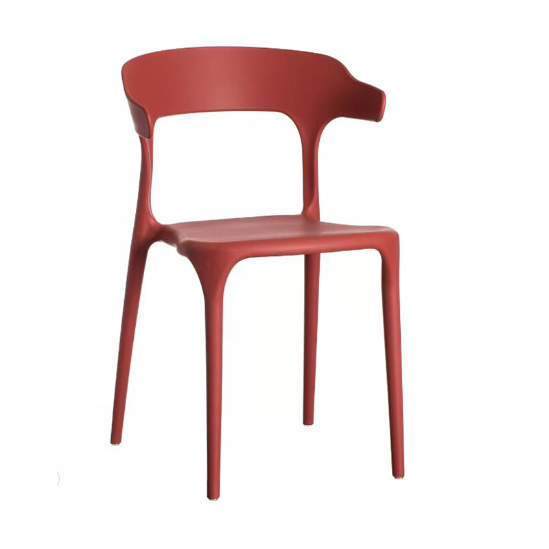 Plastic Stackable Space-saving Chairs Modern High Back Armless Horn Chair