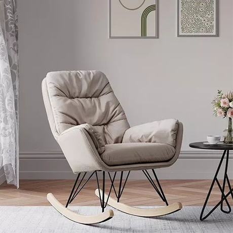 Nordic Hot Sale Living Room Soft Relax Chair High Back Seating Rocking Chair(ZG31-006)