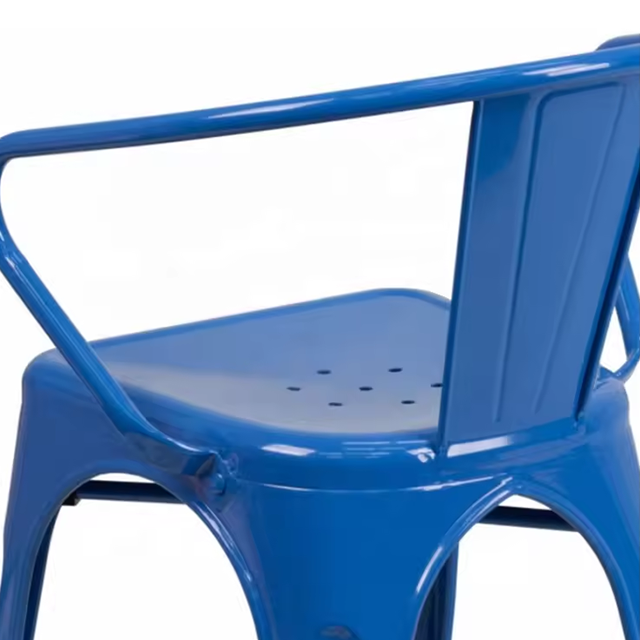 Wholesale stackable Popular Durable Cafe Chair Dininig Kitchen Furniture Metal Tolix Industrial Bistro Dining Chair (ZG23-018)