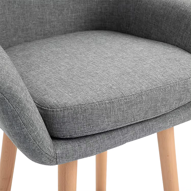 Hot Selling High Quality Modern Cafe Banquet Dining Chair Solid Wood PU Leather Bar Stool Bar Chair with Armrest (ZG25-019)
