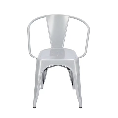 Popular Simple Design Durable Cafe Chair Metal Restaurant Hotel Cafe Modern Garden Furniture Dining Chair (ZG23-017)