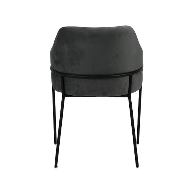 Contemporary Light Gray Fabric Comfortable Modern Velvet Fabric Dining Chair(ZG23-078)