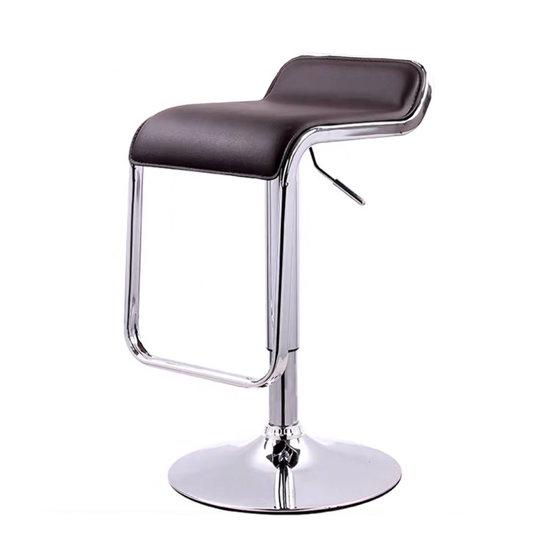 PU Leather Upholstered Counter Height Adjusted Bar Stools High Backless Chair