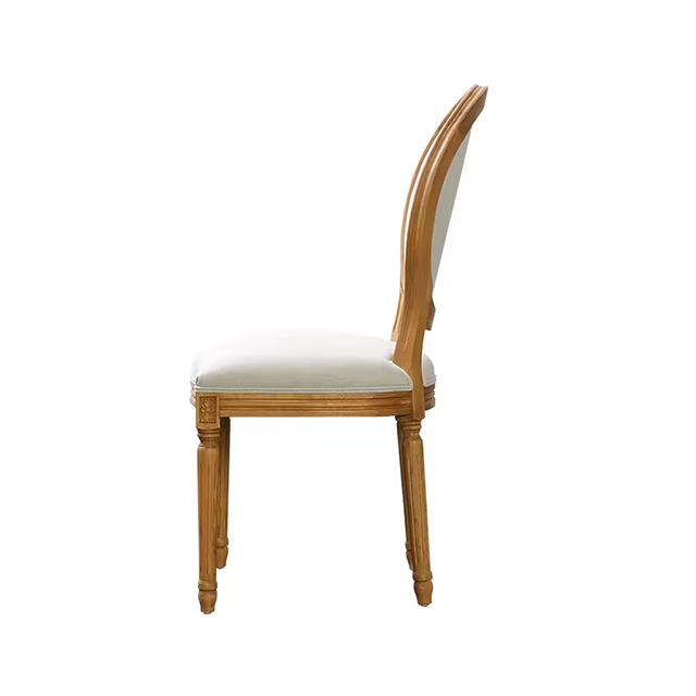 Wholesale Retro Furniture Wooden Louis Wedding Chairs Round Back Armless King Throne Chair (ZG16-026)
