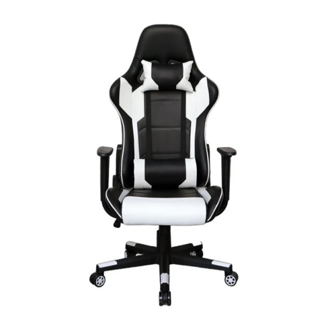 Adjustable Height Reclining Back Lumbar Cushion Gaming Chair with Leather Fabric Strong and Durable(ZG27-055)