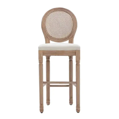 High Quality Hot Selling French Style Stacked Fabric Round Back Solid Wooden Wedding Events Louis Chair (ZG25-025)
