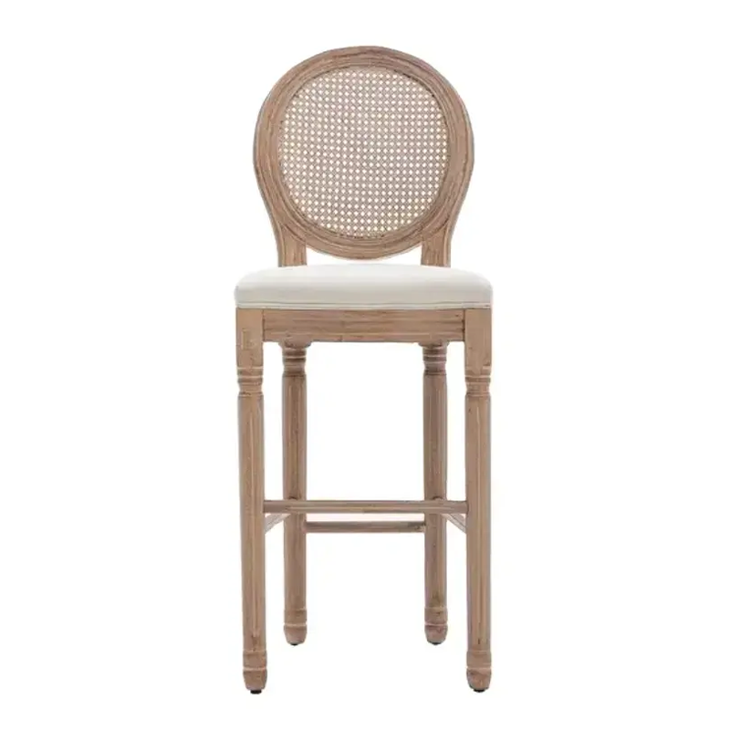 High Quality Hot Selling French Style Stacked Fabric Round Back Solid Wooden Wedding Events Louis Chair (ZG25-025)