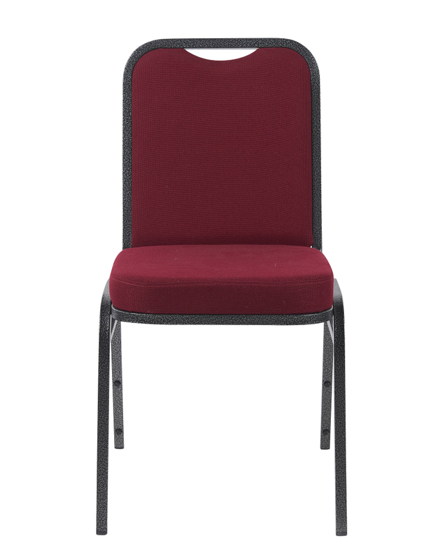 ZG Metal Red Upholstered Wedding Party Hall Hotel Restaurant Event Banquet Church Conference Dining Stackable Chair (ZG10-015)