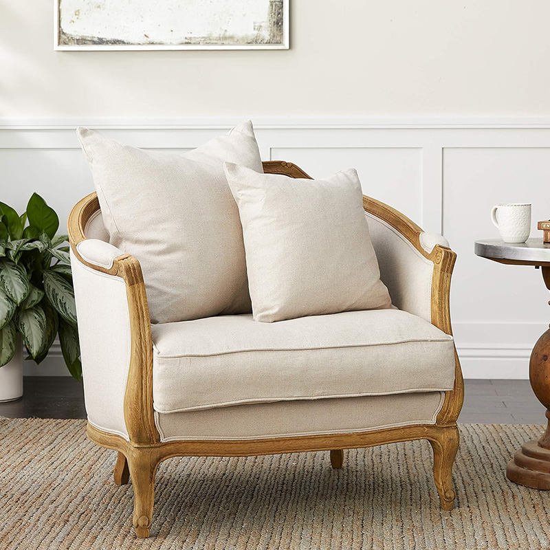 Anji Zhenguan Furniture Antique French Wooden Classic Chair Designs Wood Luxury Dining Accent Living Room Louis Sofa Chair(ZG16-098)