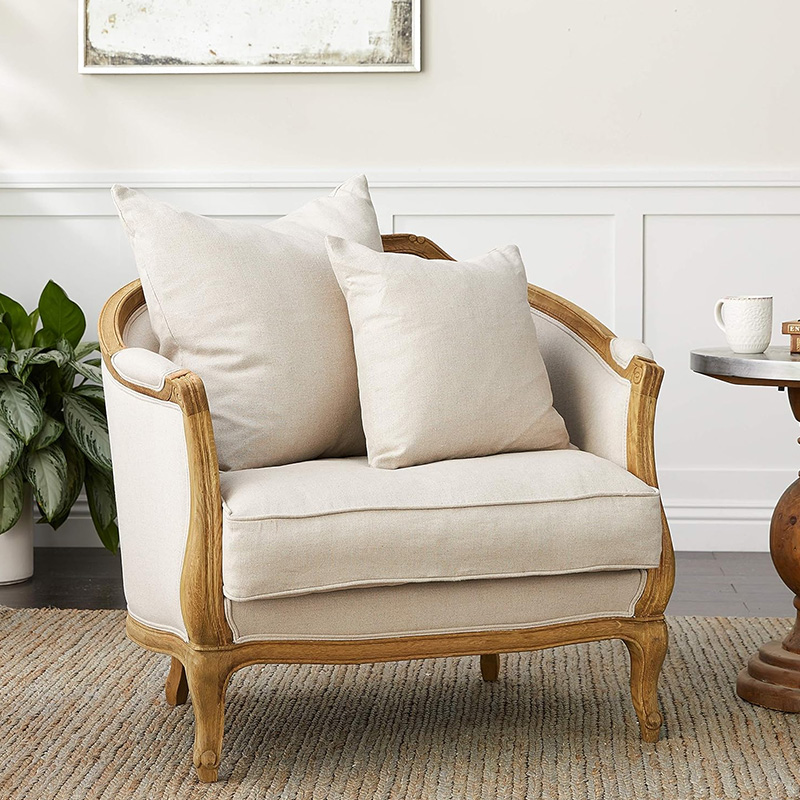 Anji Zhenguan Furniture Antique French Wooden Classic Chair Designs Wood Luxury Dining Accent Living Room Louis Sofa Chair(ZG16-098)