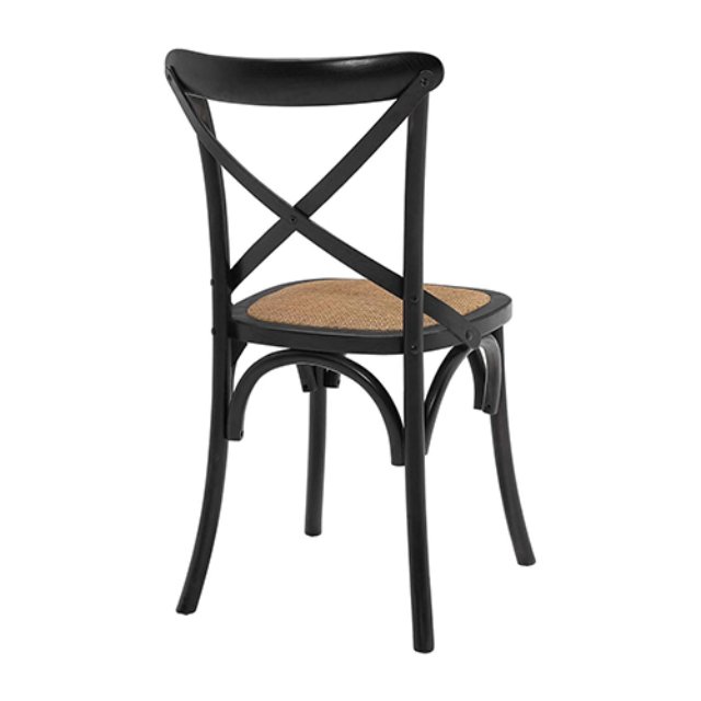 Plastic Hotel Dining Folding Chair X-back Armelss Chair with Rattan Seat (ZG50-011)