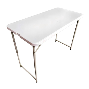 Factory Hot-selling White Portable Outdoor Folding Chair Table 4 Feet Plastic School Barbecue Picnic Camping Folding Table 4FT Rectangle Table