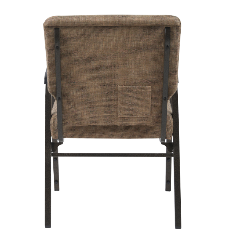 Wholesale Cheap Stackable 20.5'' Wide Metal Mix Tan Church Chair with Armrest for Auditorium Worship(ZG13-009)