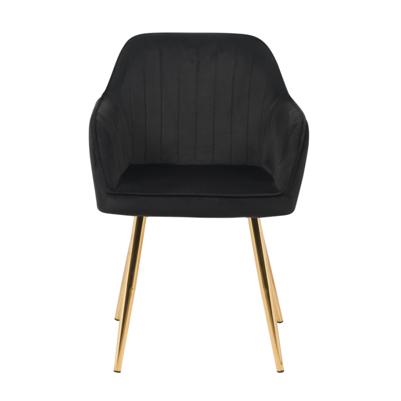 Nordic Velvet Fabric Upholstered Dining Chair for Home Living Room Hotel(ZG23-033)