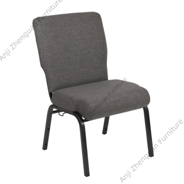 Wholesale 20.5''W Stacking Fabric Metal Stacking Church Chairs Worship Auditorium(ZG13-010)