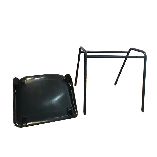 Stackable Plastic Chair Armless Metal Framed Chairs for Staff Visitors Waiting Room ZG22-023