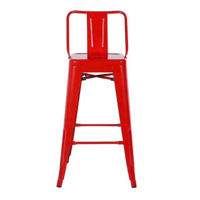 Modern Steel Frame High Back Bar Chairs Metal Tolix Industrial Bistro Dining Chair (ZG21-037)