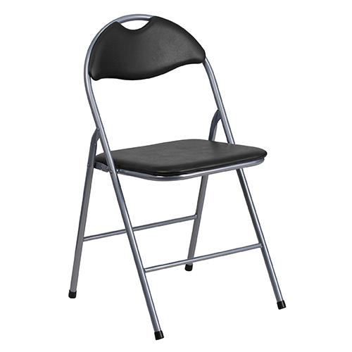 China Suppliers Outdoor Garden Chair Plastic Black Metal Camping Folding Chairs Rental Foldable Chair Party (ZG26-011)