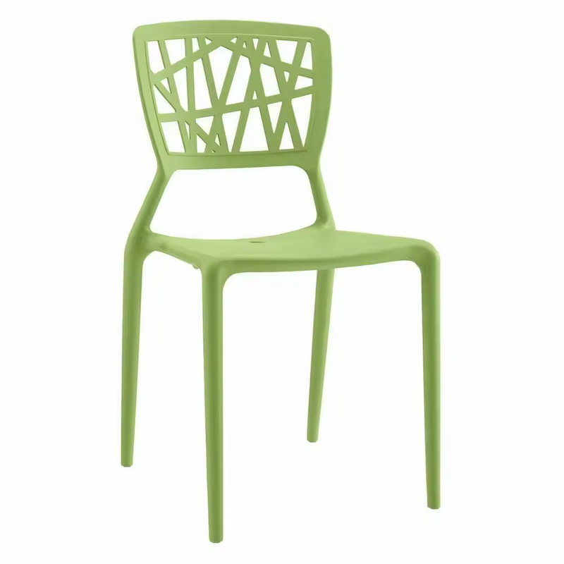 Plastic Dining Side Chair Stacking Vinyl Armless Cafe Outdoor Chairs