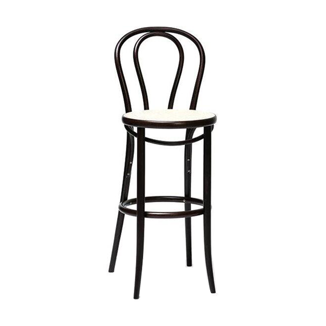 Hot Selling High Quality Modern Cafe Banquet Dining Chair Solid Wooden Stool Thonet Bar Rattan Chair (ZG25-001)
