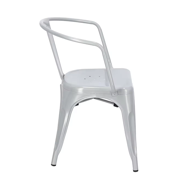 Popular Simple Design Durable Cafe Chair Metal Restaurant Hotel Cafe Modern Garden Furniture Dining Chair (ZG23-017)