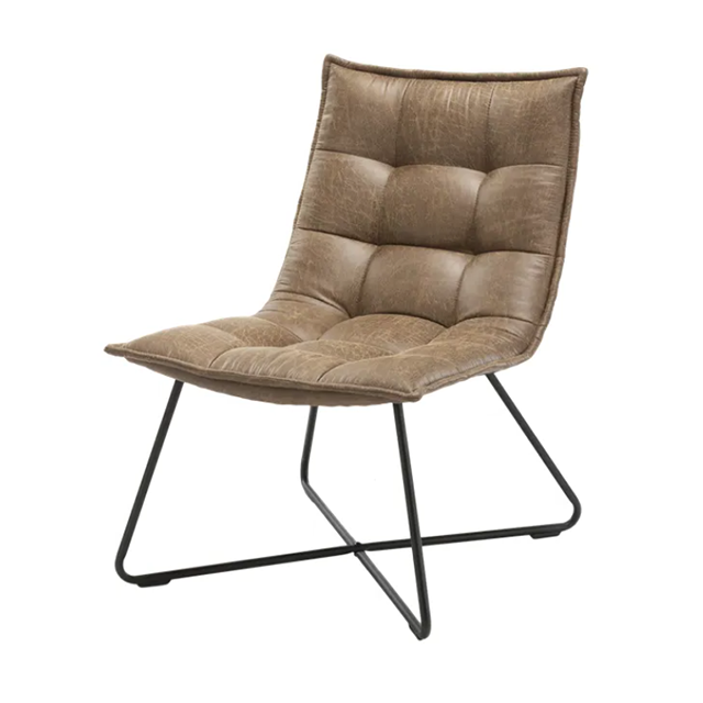 Factory Directly Wholesale Accent Metal Simple Household Leisure Chair with Armrest (ZG20-029)