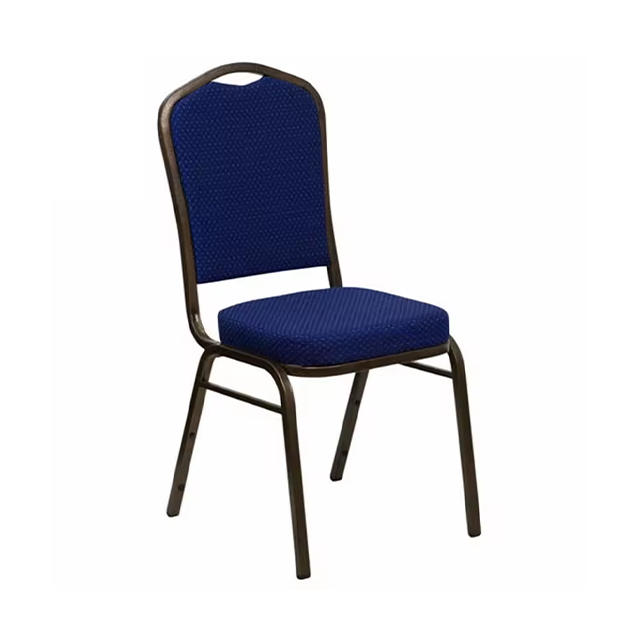 High Quality Wholesale Design Fabric Furniture Crown Back Banquet Metal Chair (ZG10-008)