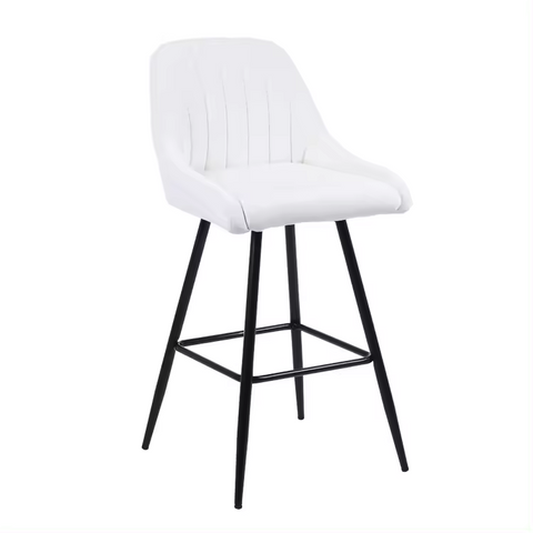 Nordic Restaurant Modern Upholstery High Bar Chair Metal Frame With Footrest(ZG21-003)
