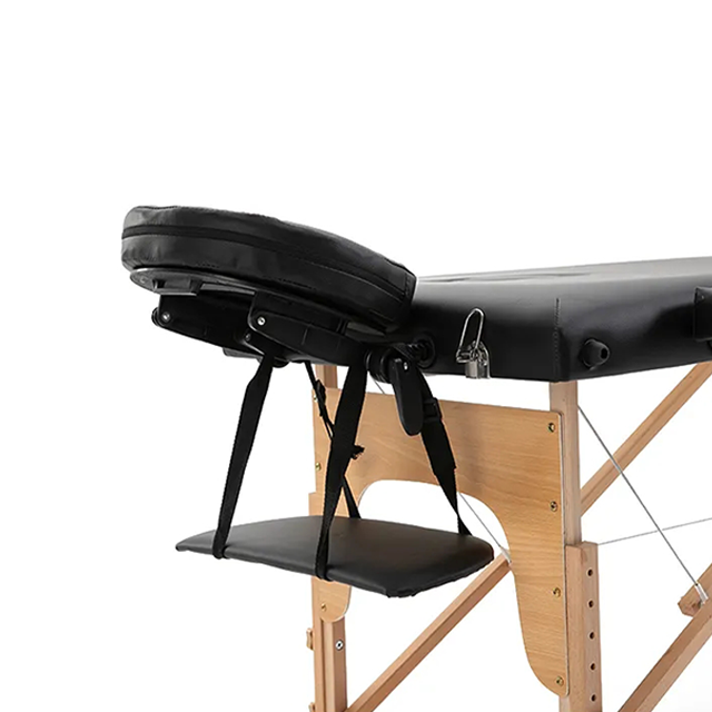Foldable 3 Section Wooden Massage Bed Right Angle Leather Equipment Furniture Table for Beauty,Salon (ZG28-005)