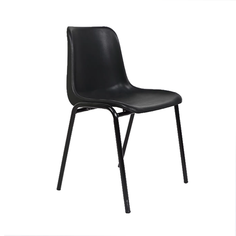 Stackable Plastic Chair Armless Metal Framed Chairs for Staff Visitors Waiting Room ZG22-023
