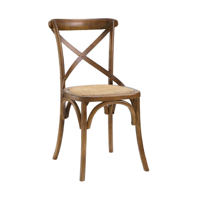 Hot Sale Cross Back Wood Stackable Wedding Event Furniture Dining Cane Banquet Chair (ZG11-002)