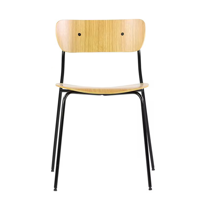 Nordic Dining Chair Home FuHigh Quality Indoor Use Metal Frame with Plywood Seat and Back Dining Chair (ZG23-107)