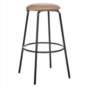  Edit Restaurant Cafe Counter Height Set of 2 Velvet Upholstered Bar Stool with Black Metal Legs ZG21-070