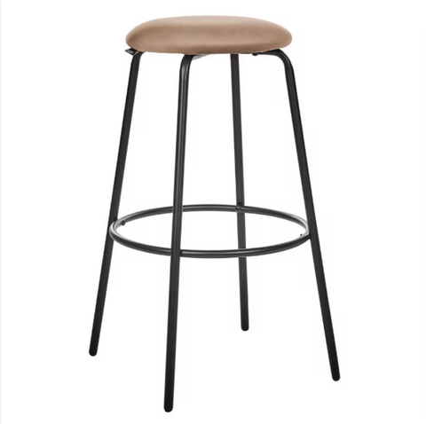  Edit Restaurant Cafe Counter Height Set of 2 Velvet Upholstered Bar Stool with Black Metal Legs ZG21-070