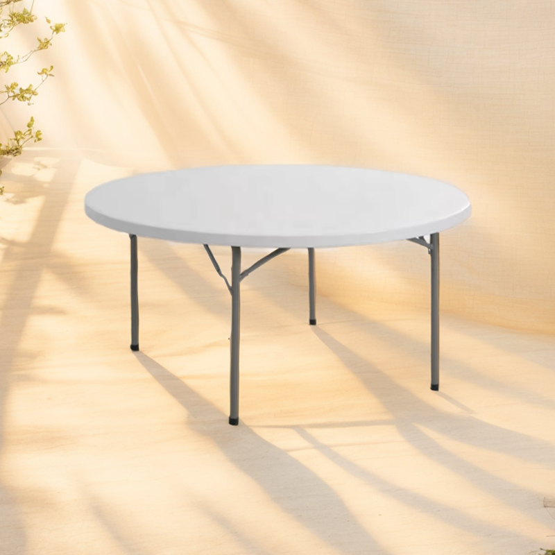 Factory Direct Sales Portable Plastic Folding Round Table, Party Table 152cm Round Table