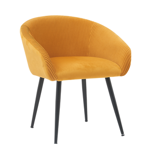 Nordic Style Modern Comfortable Seat Green Velvet Upholstered Dining Chairs With Black Legs ZG20-059