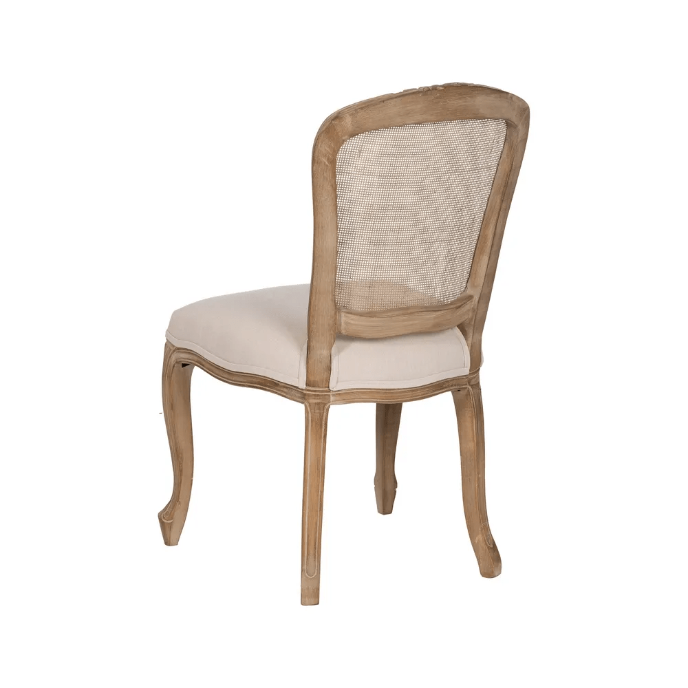 ZG Furniture Rustic French Style Dining Louis Chair Reticulum Rattan Back Vintage Wooden Frame Chair for Rental Wedding Event (ZG16-086)