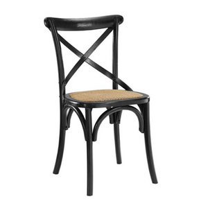 Plastic Hotel Dining Folding Chair X-back Armelss Chair with Rattan Seat (ZG50-011)