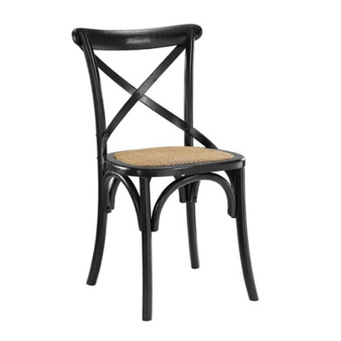 Plastic Hotel Dining Folding Chair X-back Armelss Chair with Rattan Seat (ZG50-011)